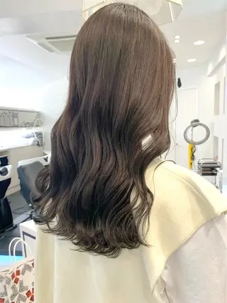 ロング カラー moeka レイヤー /艶カラー/韓国のヘアスタイル