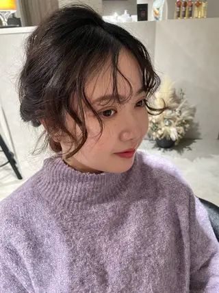 ヘアアレンジ 白髪ぼかし 👒堀江・ヨンスクのヘアスタイル