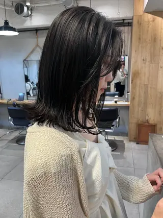 ミディアム カラー ヨシダ トモキのヘアスタイル