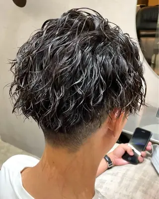 パーマ メンズ 藤田 一遼のヘアスタイル