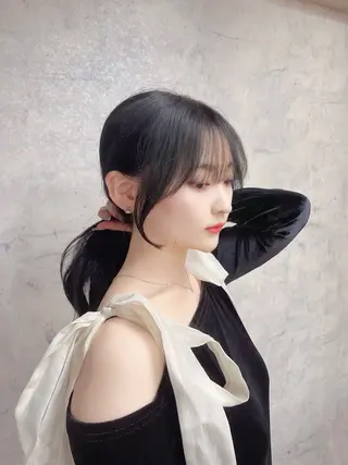 ミディアム カラー ヘアアレンジ 【韓国くびれ】ヘア 💕田中将吾のヘアスタイル