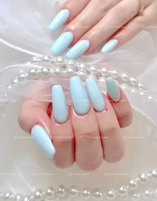 ネイル リボン、ガーリー パーツ放題専門店のネイルデザイン