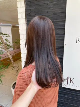 セミロング カラー ブリーチ無しダブル カラー / LINAのヘアスタイル