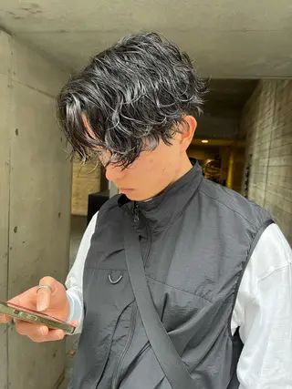 ショート パーマ メンズ メンズ特化美容師 熊田 鼓汰郎のヘアスタイル