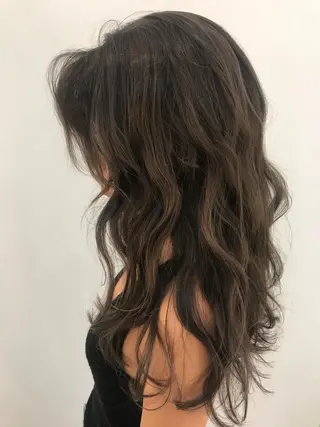セミロング カラー レイヤーカット/艶髪 🎀笠原 優花🎀のヘアスタイル