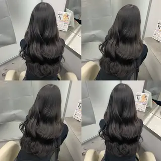 セミロング カラー 江坂トレンド韓国風 髪質改善shinoのヘアスタイル