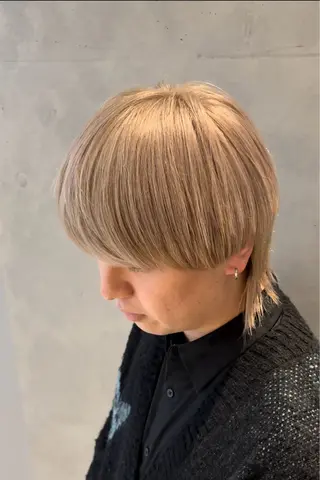 ショート カラー メンズ 落ちる黒 森崎雄斗のヘアスタイル