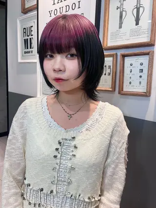 ショート カラー オタク特化🎀 顔まわり🎀ゆうなのヘアスタイル