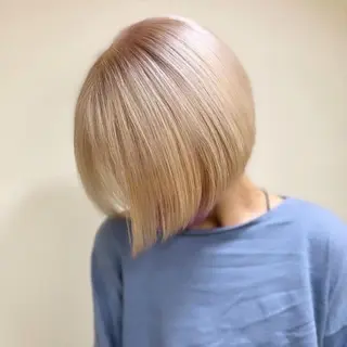 ミディアム カラー パーマ ヘアアレンジ メンズ キッズ ネイル マツエク・マツパ アイブロウ ブリーチ特化型✂️ ハイトーンカラー👨のヘアスタイル