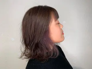 ミディアム 透明感カラー 金村真子のヘアスタイル