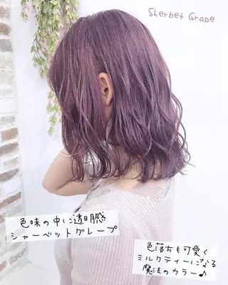 ミディアム カラー 韓国ヘア&透けカラー keita🇰🇷のヘアスタイル