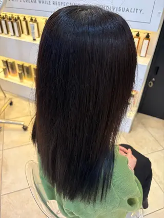 カラー うる艶&縮毛矯正 ⟡.·小林理菜⟡.·のヘアスタイル