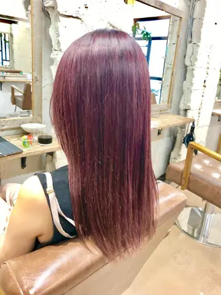 ロング カラー 桐原 竜也のヘアスタイル