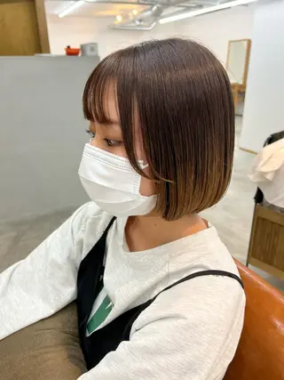 ショート funa/京都河原町 /艶髪/暖色のヘアスタイル