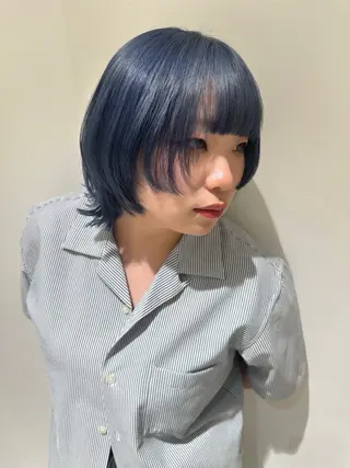 ミディアム カラー coto所属・艶カラー/ブリーチ 高野菜瑠のヘアスタイル