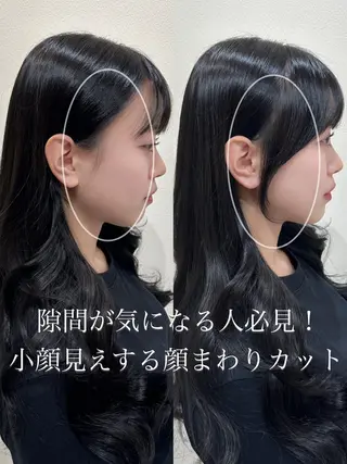 ロング 似合わせ顔まわりカッ ト🩶瀧本美咲のヘアスタイル