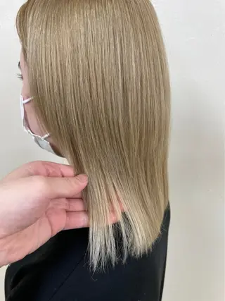 ミディアム カラー ヘアアレンジ 💕上野美容師☁ ブリーチ💖サワのヘアスタイル