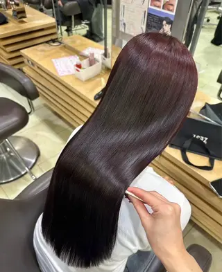 ロング カット🇰🇷毛流れ パーマ/ジュンエイのヘアスタイル