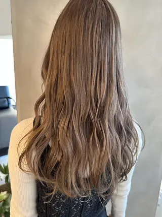 ロング カラー ヘアアレンジ 垢抜け韓国風ヘア カラーMIKUのヘアスタイル