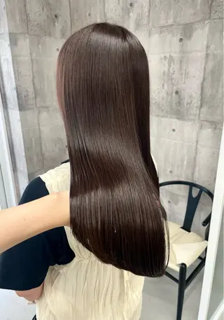 セミロング カラー 錦 茉李のヘアスタイル