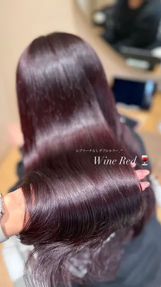 ロング カラー Minori🤎 ナチュラル韓国ヘアのヘアスタイル