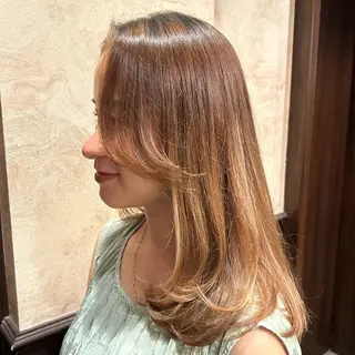 ロング Momo/ショート 切りっぱなしボブ韓国のヘアスタイル