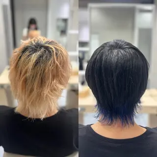 ショート カラー メンズ メンズ特化韓国風 パーマスタイル/りんのヘアスタイル