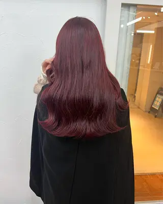 セミロング カラー ピンクカラー/ ブリーチなしRINAのヘアスタイル