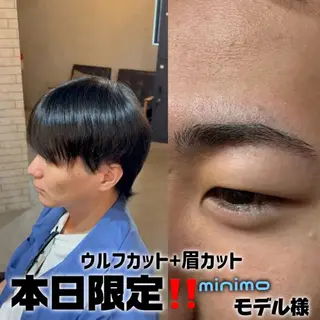 ミディアム メンズ カットモデル募集/ アイブロウあたり💫のヘアスタイル
