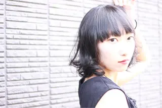 ミディアム 代表　清水稔也 オージュアソムリエのヘアスタイル