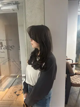 セミロング Leverage所属・🗽千田秋菜 海外ヘア🇺🇸のヘアスタイル
