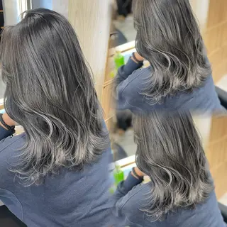 セミロング カラー ヘアアレンジ 透明感カラー/推しカ ラー☁️JURAのヘアスタイル