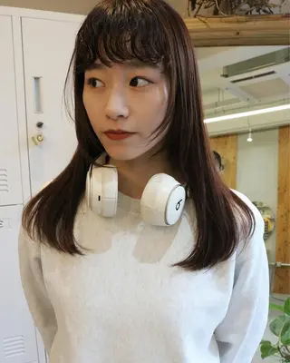 セミロング カラー パーマ 松村 澪里のヘアスタイル