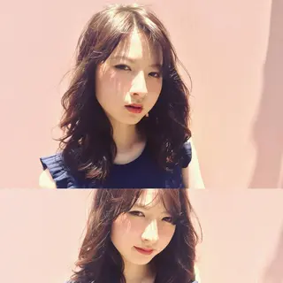 ミディアム セミロング ロング カラー パーマ ヘアアレンジ STAR所属・内藤 達也のヘアスタイル