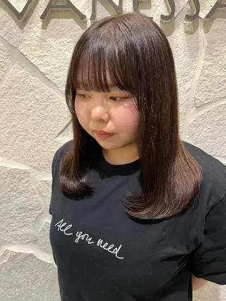 ロング 田中 来夢のヘアスタイル