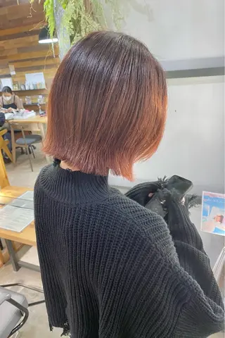 ミディアム カラー 菊地 紗矢のヘアスタイル