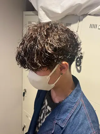 ミディアム パーマ メンズ 川崎1メンズパーマ師 🌀岩﨑弘成🌀のヘアスタイル