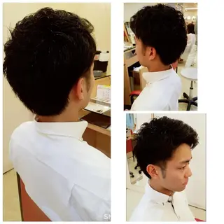 ショート メンズ EMANON名古屋所属・美谷添（ミヤゾエ） まどか大人ヘアサロンのヘアスタイル
