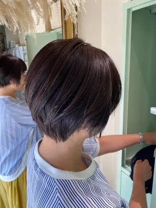 ショート 透明感カラー/韓国 ヘア🩶yuri🩵のヘアスタイル