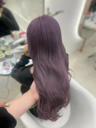 ロング shu ラベンダー/ピンクのヘアスタイル