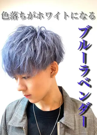 ショート カラー ヘアアレンジ メンズ IwAsh中山所属・✂︎中山ブリーチ・ パーマ✂︎露木智也のヘアスタイル