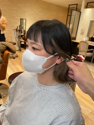 ミディアム 亀川蓮 Agu hairのヘアスタイル