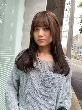セミロング qpula  大濠 西新所属・qpula クプラのヘアスタイル