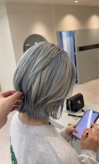 ミディアム 【デザインカラー】 難波　秀喜のヘアスタイル