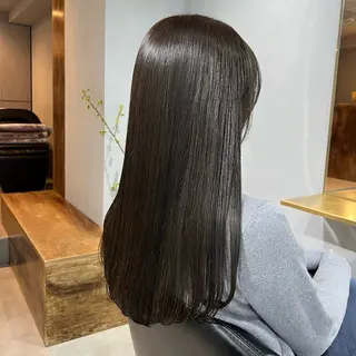 セミロング カラー akane/ボブ /オリーブ/ブラウンのヘアスタイル