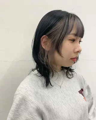 ミディアム カラー レイヤーカット/艶髪 ✨💭KIRARIのヘアスタイル