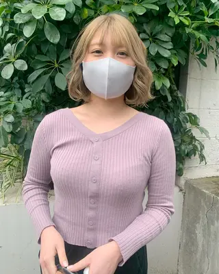 ショート カラー 柔らかブラウン/顔周 りレイヤー♡ユウシのヘアスタイル