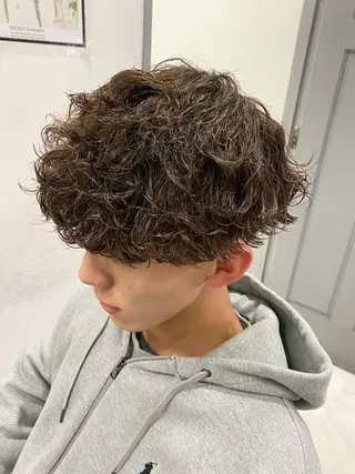 ミディアム パーマ メンズ 🟣メンズパーマ 川端 永遠🟣のヘアスタイル