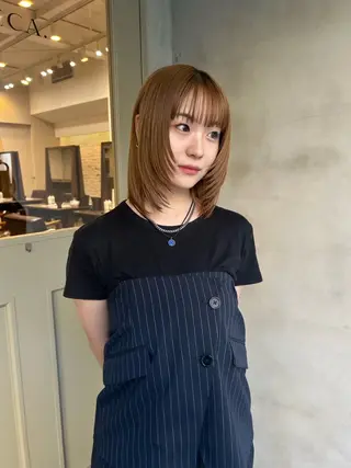 ミディアム 藤井 紀香のヘアスタイル