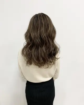 ロング カラー レイヤー×縮毛矯正 深見 拓のヘアスタイル
